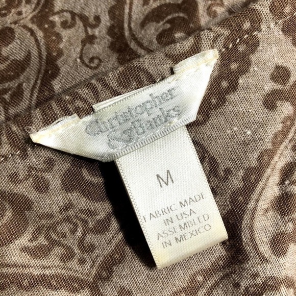 𝅺christopher & Banks Abstract Print V-neck Top - Picture 6 of 7